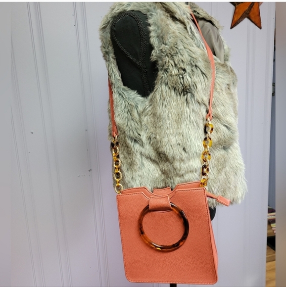 Dreams crossbody bag acrylic round handles light rust - Picture 3 of 14